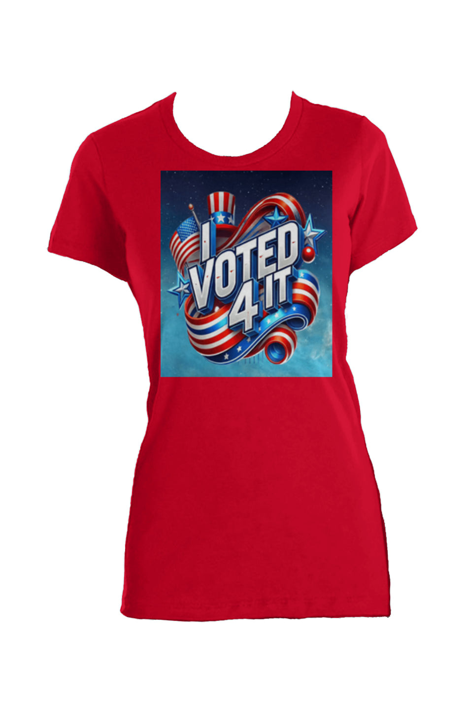 IVoted4ItRed2 Ladies Made in USA Crew T-Shirt