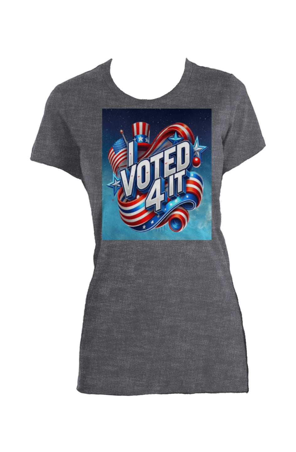 IVoted4ItChar2 Ladies Made in USA Crew T-Shirt