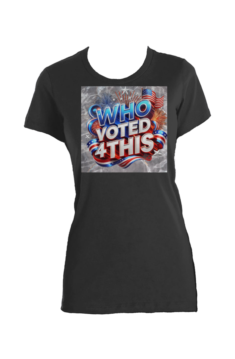 WhoVoted4ThisBlack Ladies Made in USA Crew T-Shirt