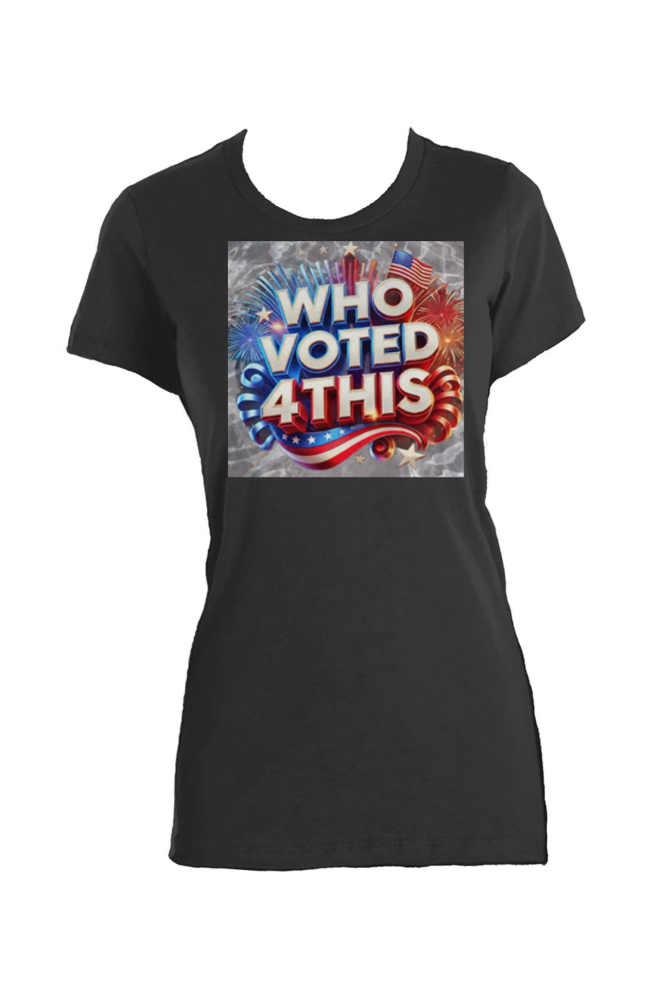 WhoVoted4ThisBlack2 Ladies Made in USA Crew T-Shir