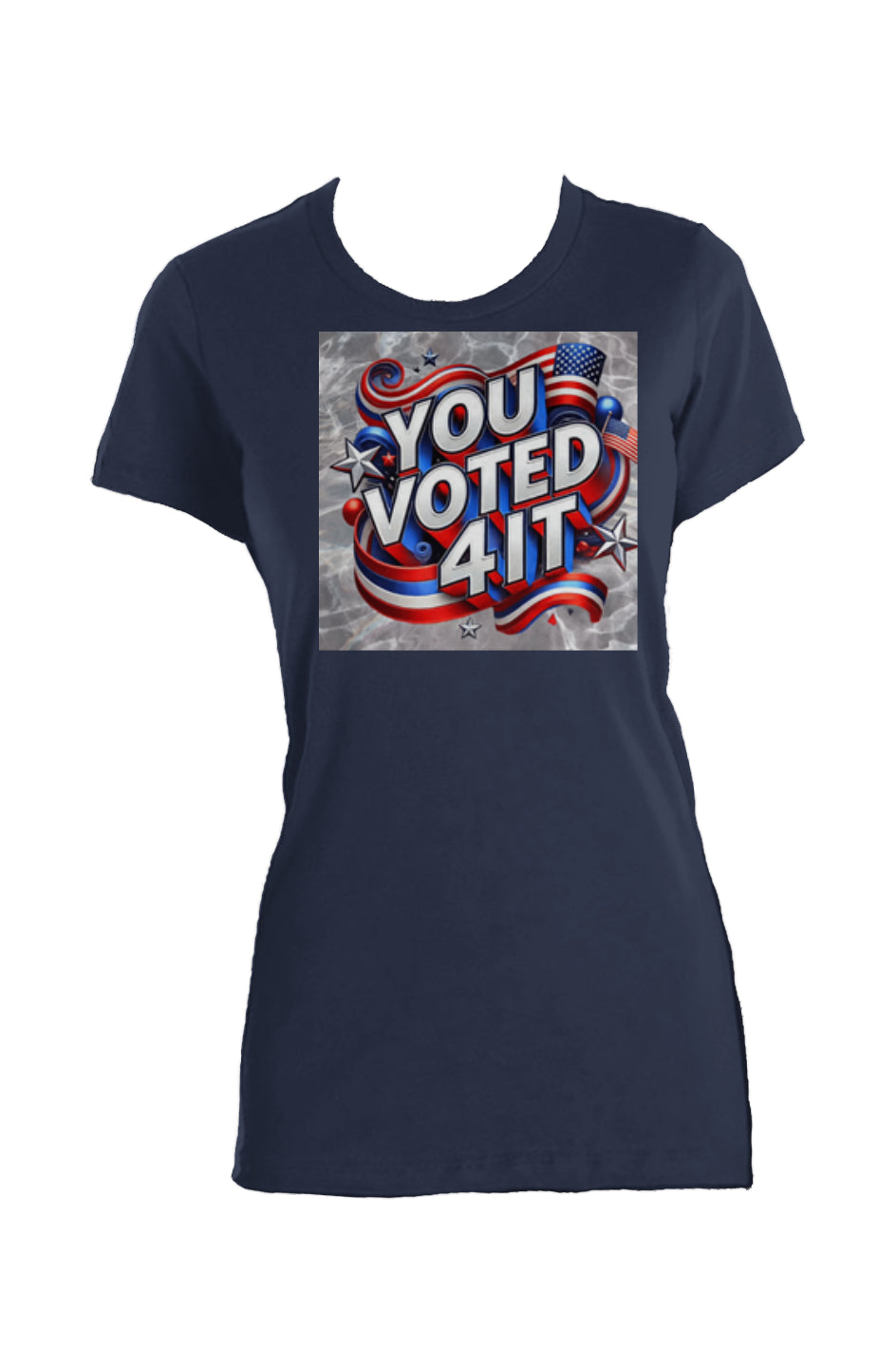 YouoVoted4ItBlack Ladies Made in USA Crew T-Shirt