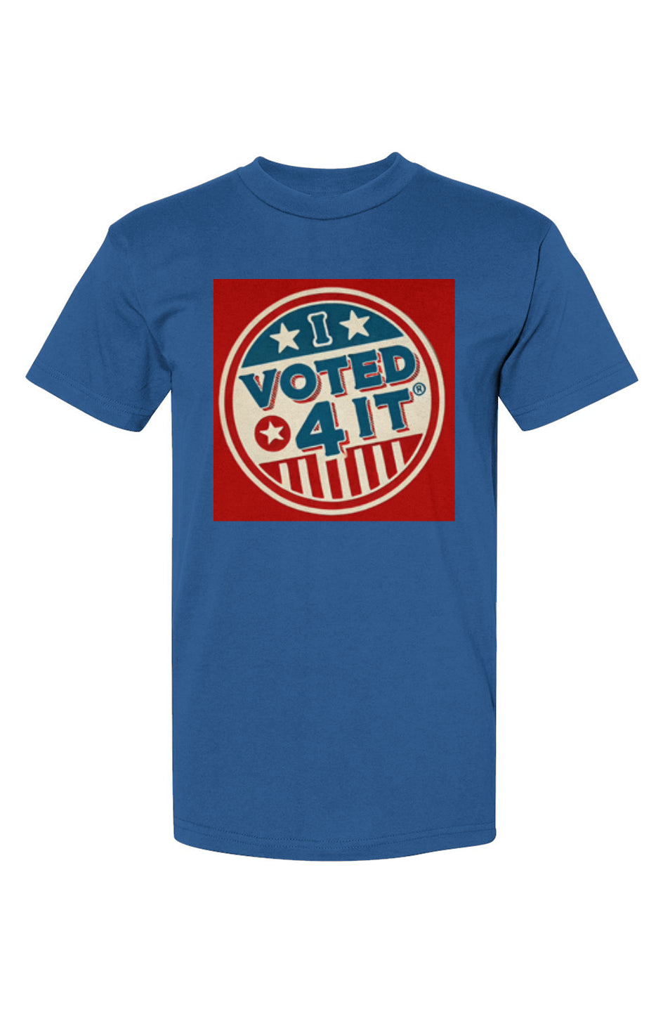RetroBtnIbluered USA-Made T-Shirt
