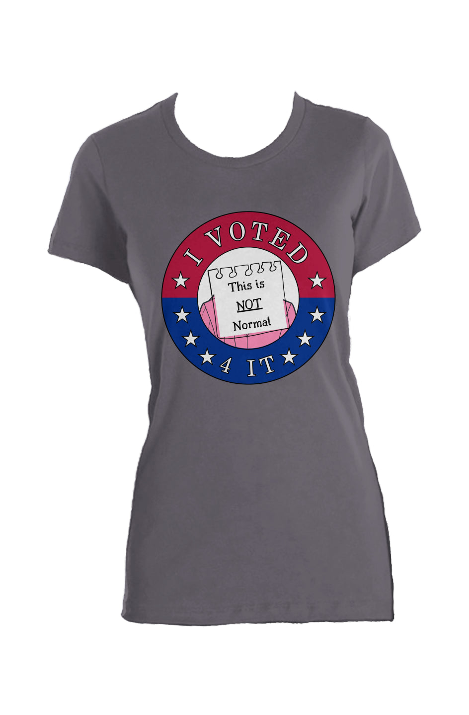 IVoted4ItTINNGrey Ladies Made in USA Crew T-Shirt