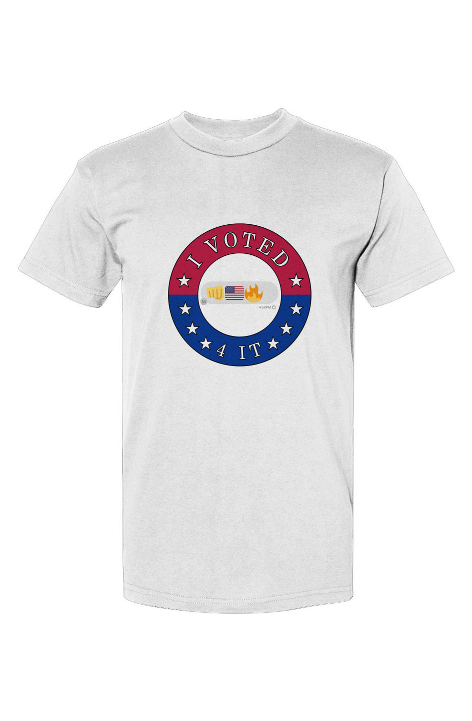 Ivoted4it group txt white USA-Made T-Shirt