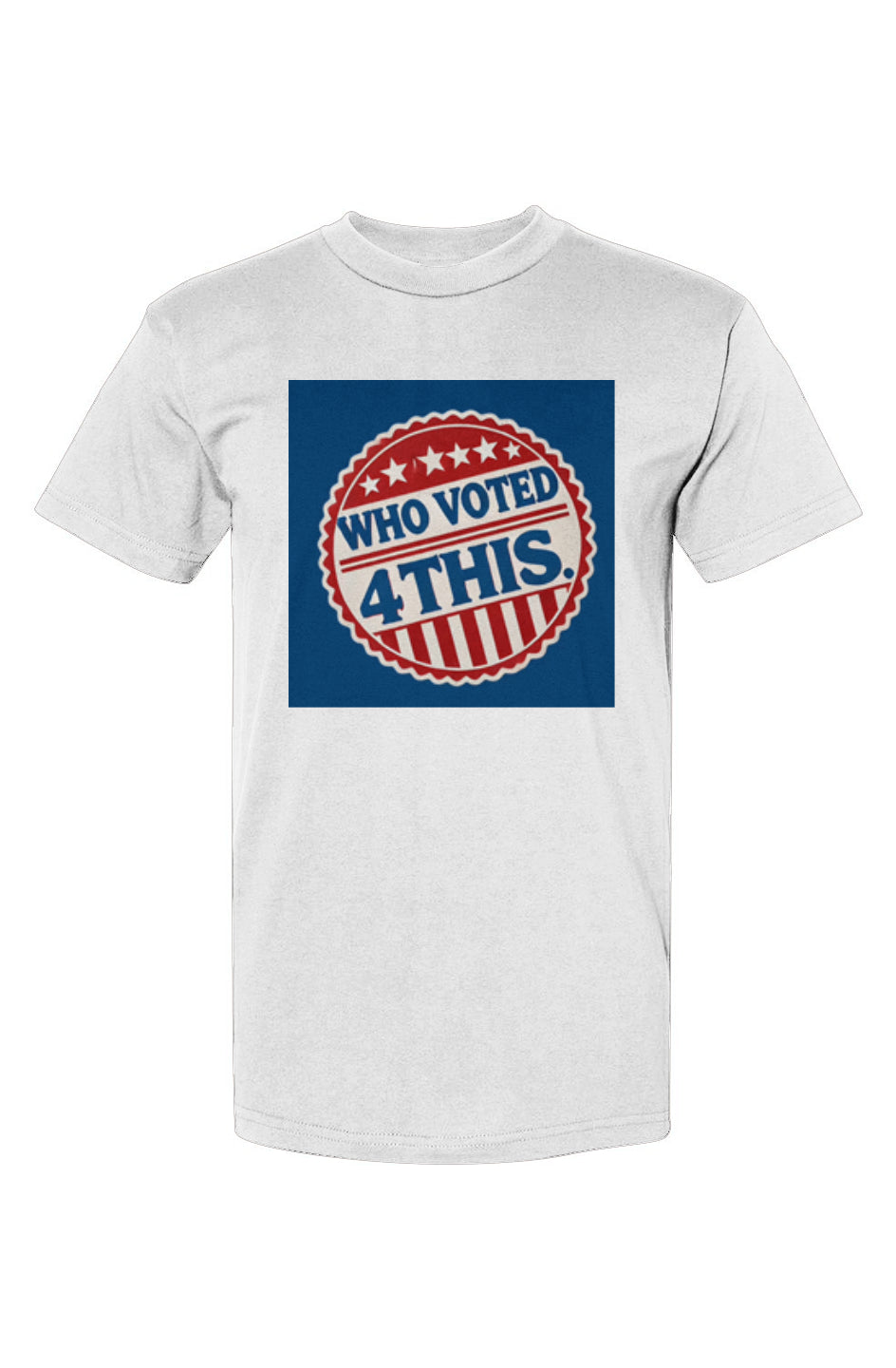 RetroBtnWhowhiteblue USA-Made T-Shirt