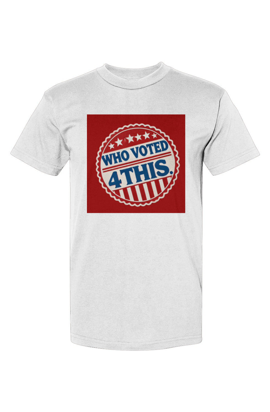 RetroBtnWhowhiteRed USA-Made T-Shirt