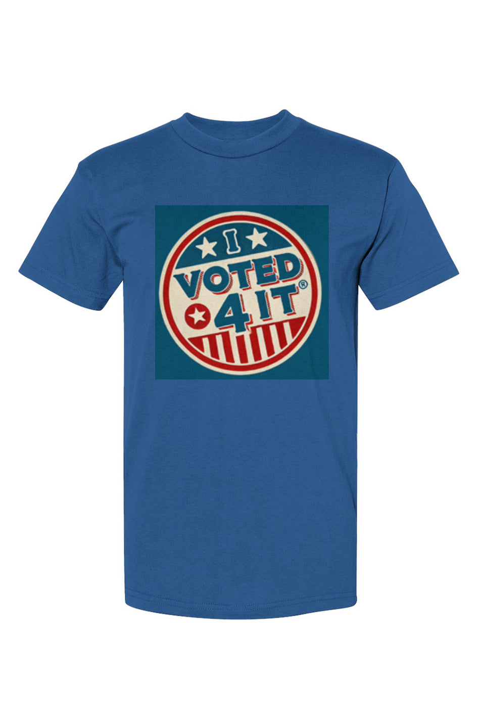 RetroBtnIBlueBlue USA-Made T-Shirt