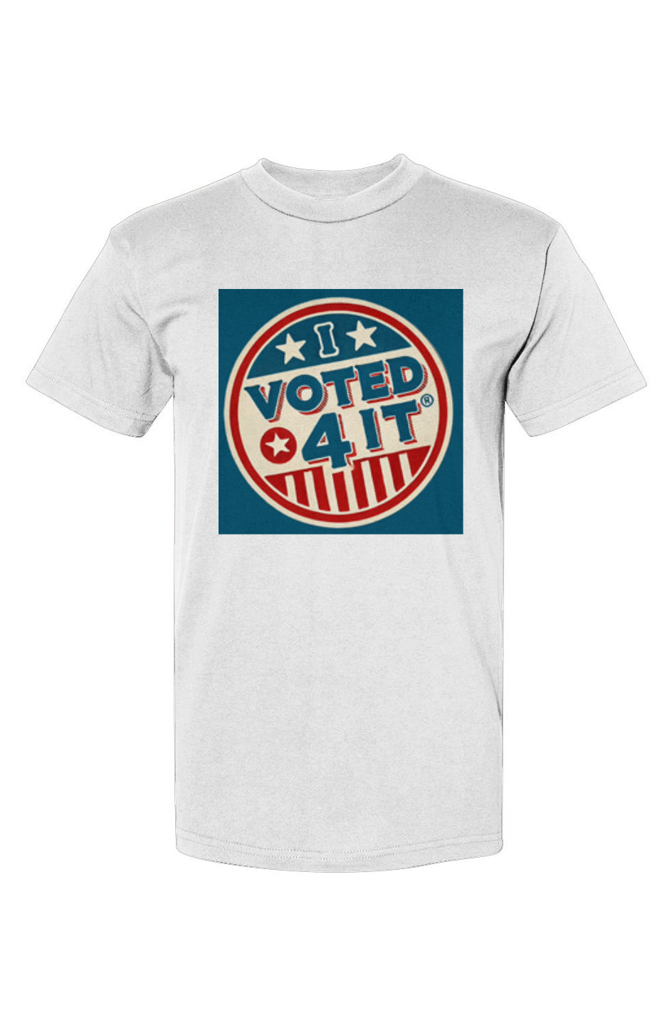 RetroBtnIwhiteblue USA-Made T-Shirt