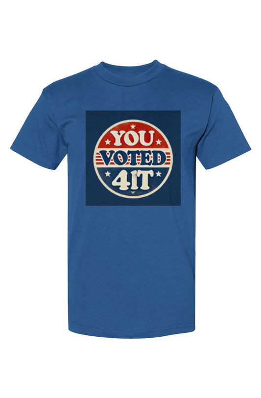 RetroBtnUblueblue  USA-Made T-Shirt 