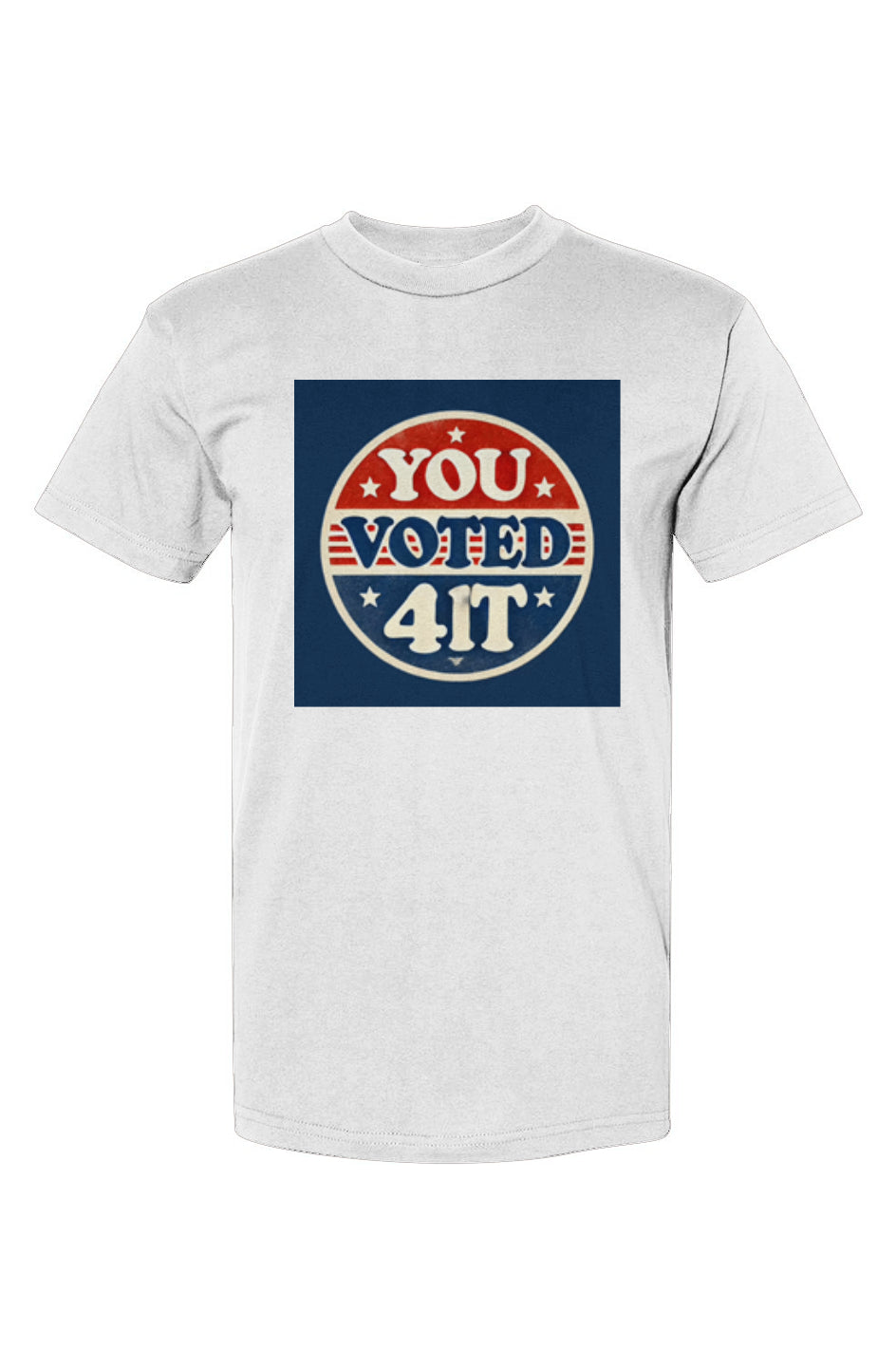 RetroBtnUwhiteblue USA-Made T-Shirt