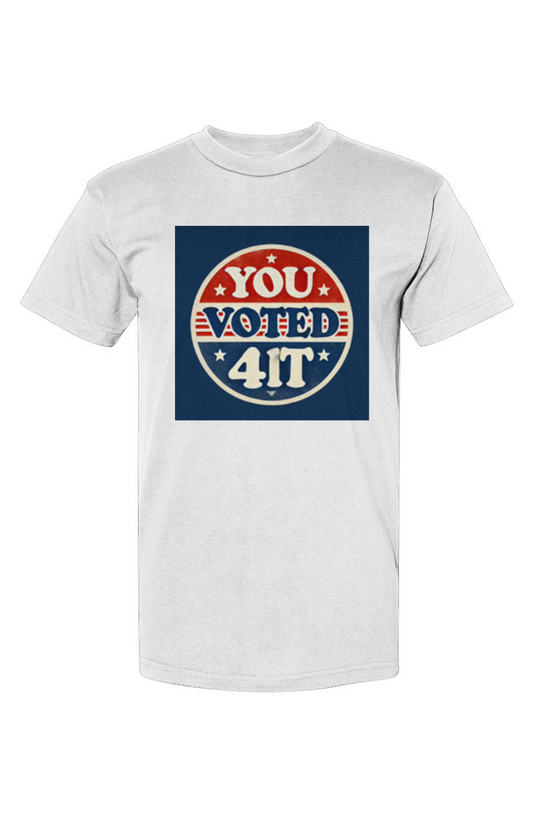 RetroBtnUwhiteblue USA-Made T-Shirt