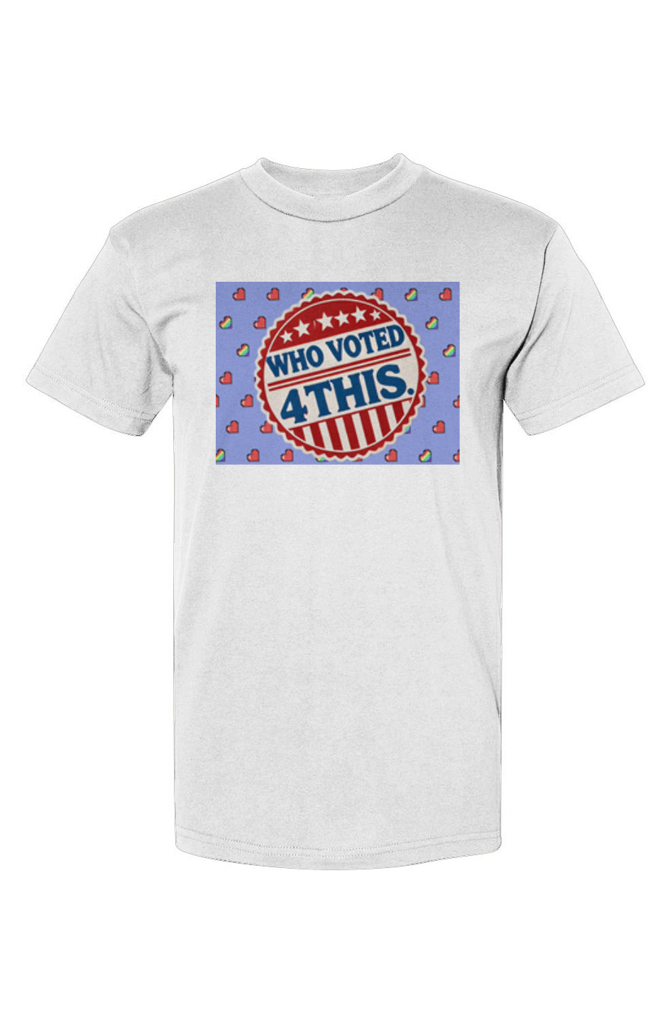 RetrobtnWhoPixHrtWhite USA-Made T-Shirt