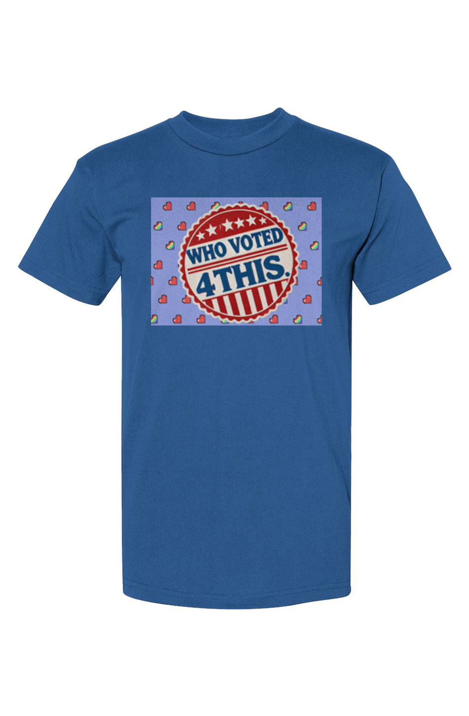 RetrobtnWhoPixHrtblue USA-Made T-Shirt