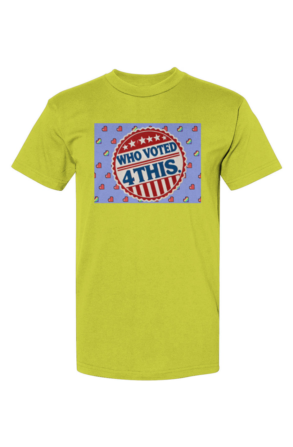 RetrobtnWhoPixHrtLime USA-Made T-Shirt