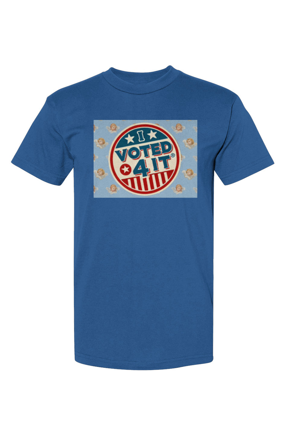 RetrobtnIangelblue USA-Made T-Shirt