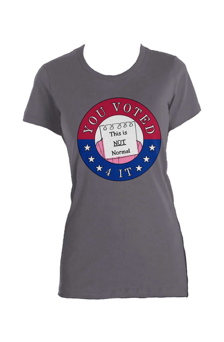YouVoted4ItTINNGrey Ladies Made in USA Crew T-Shir