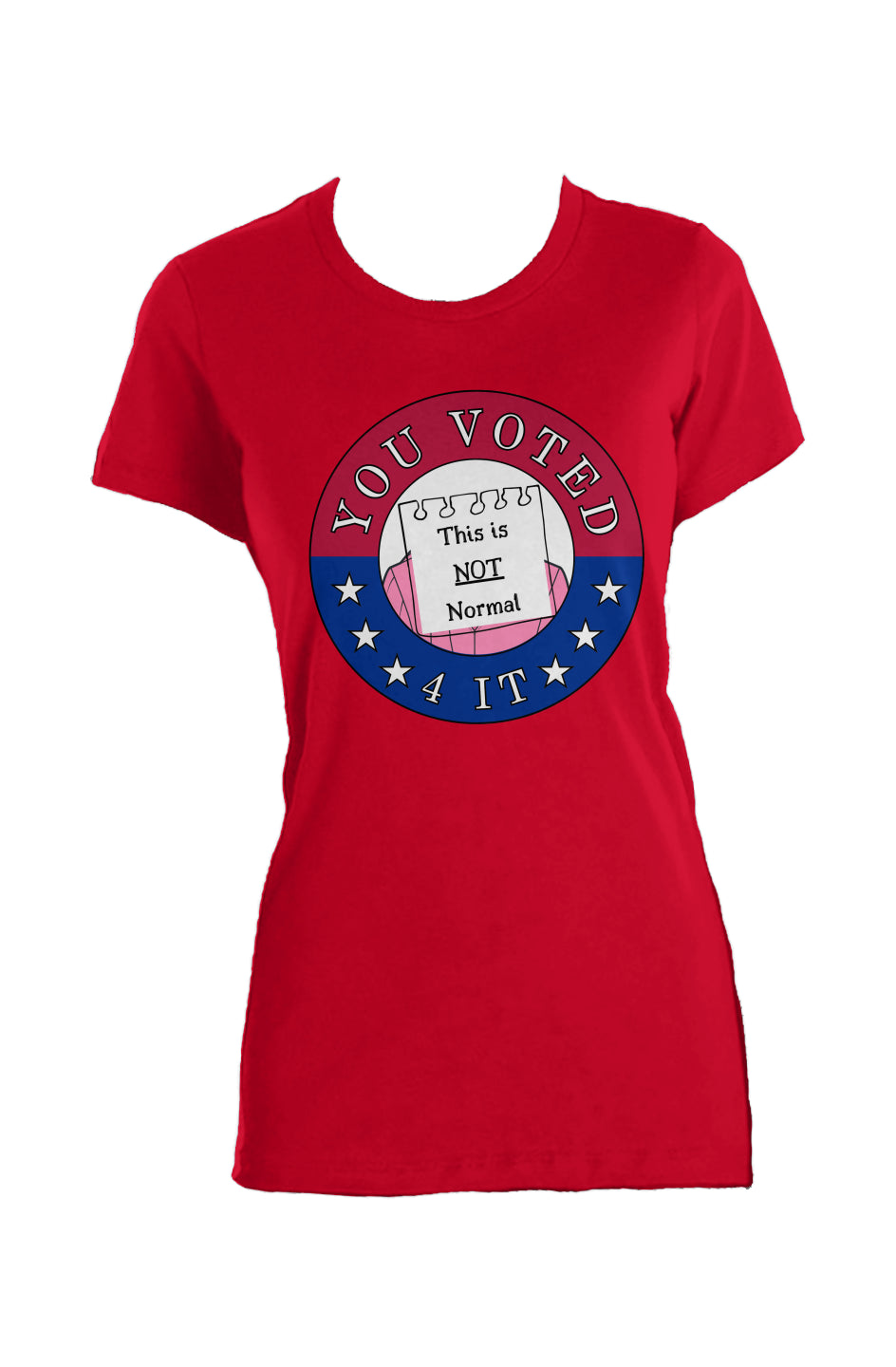 YouVoted4ItTINNRed Ladies Made in USA Crew T-Shirt
