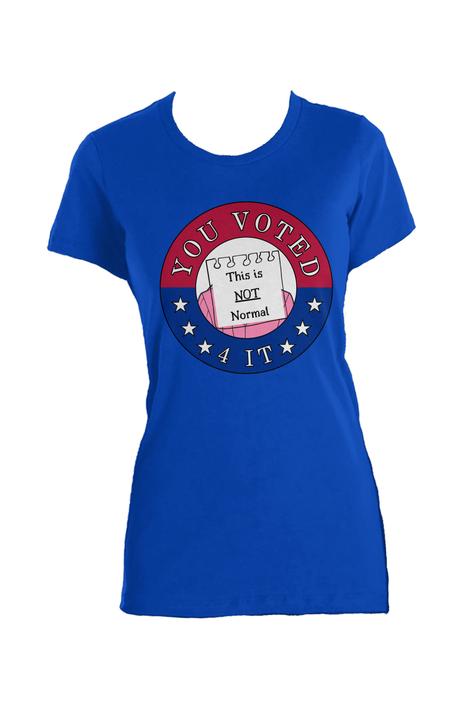YouVoted4ItTINNBlue Ladies Made in USA Crew T-Shir