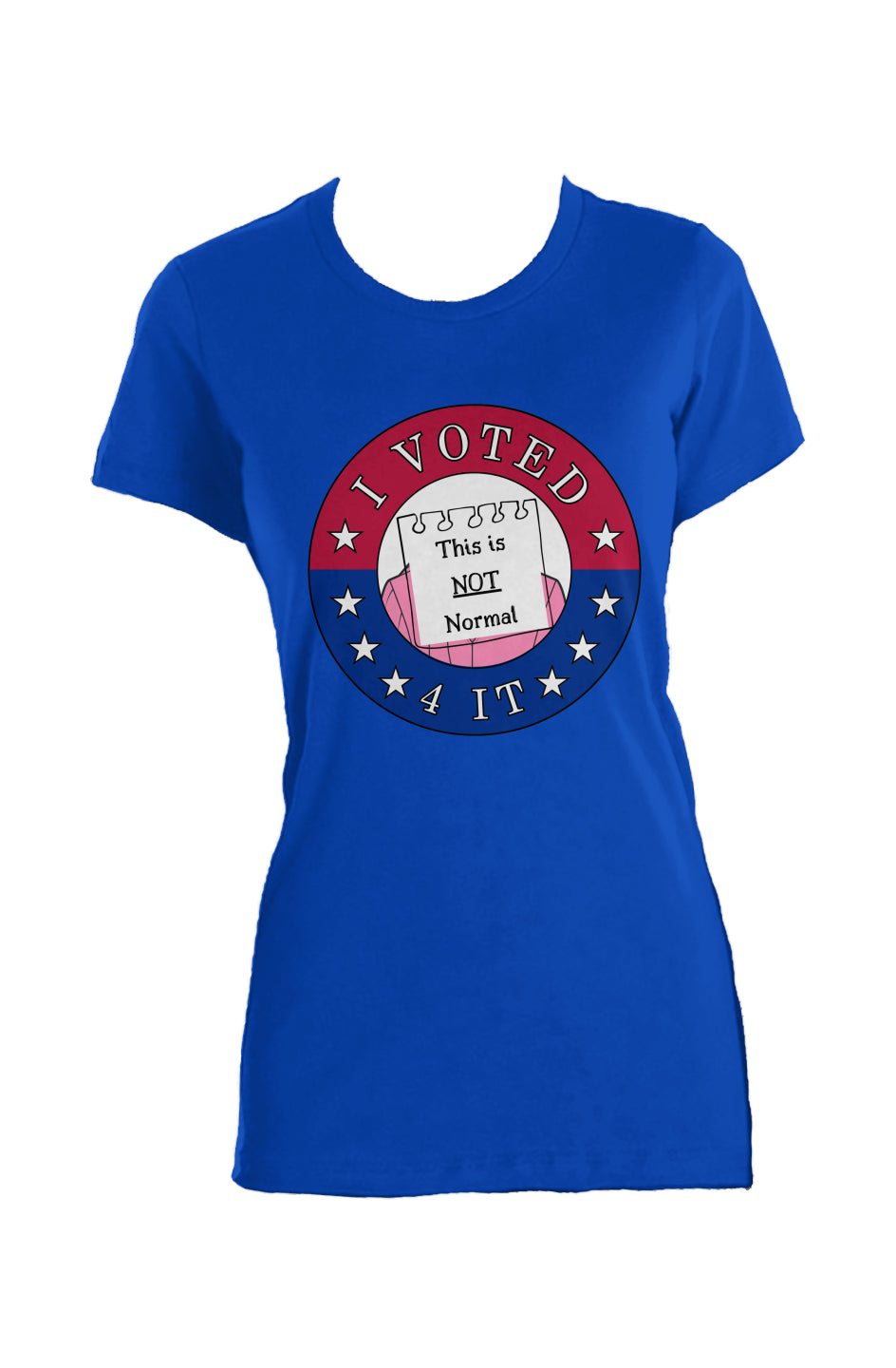 IVoted4ItTINNblue  Ladies Made in USA Crew T-Shirt