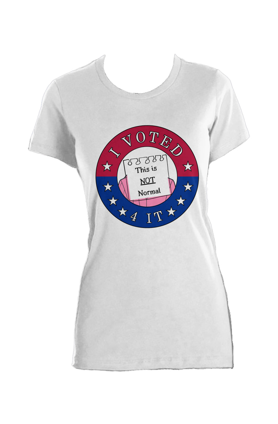 IVoted4ItTINNWhite Ladies Made in USA Crew T-Shirt