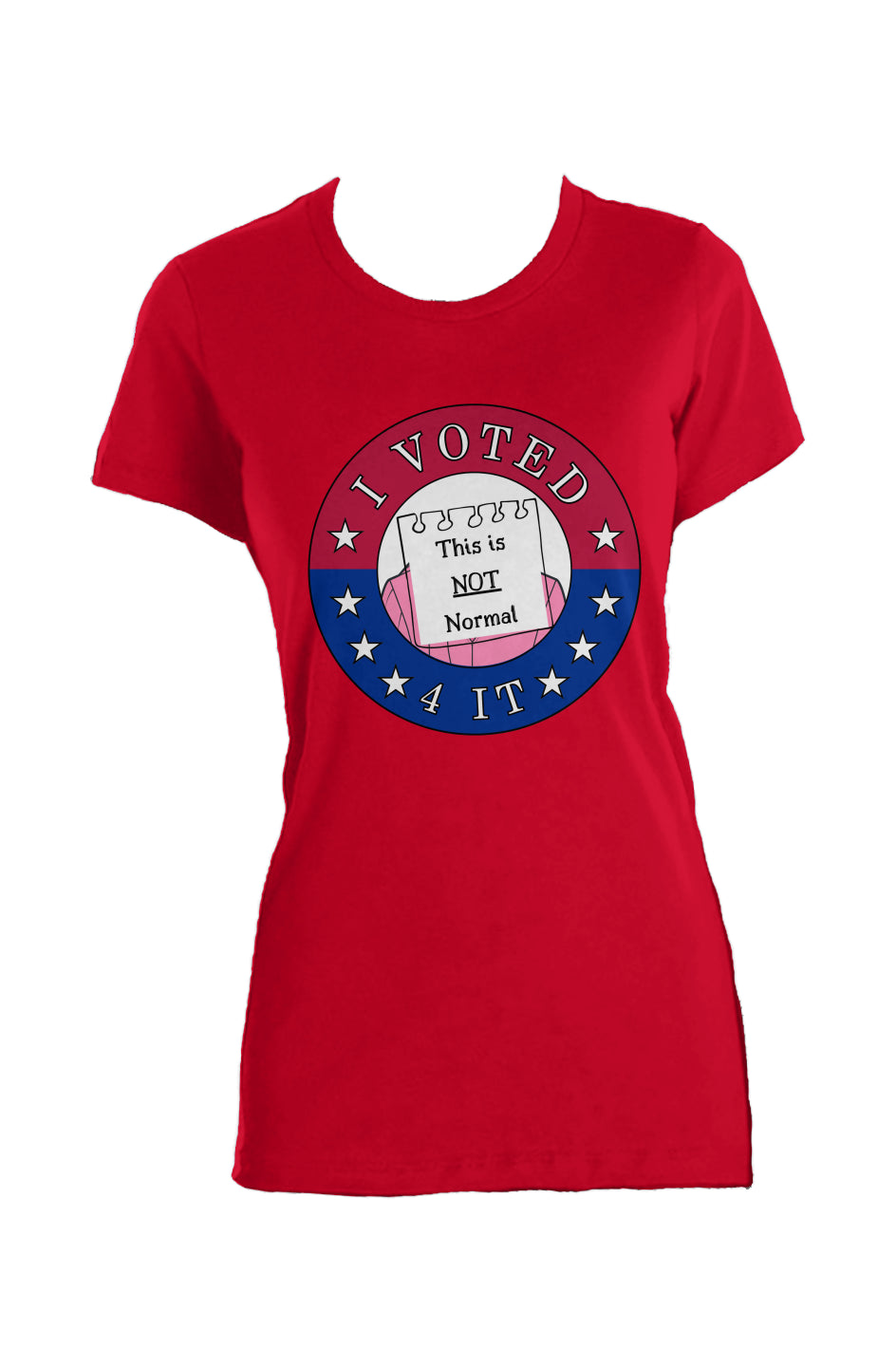 IVoted4ItTINNRed Ladies Made in USA Crew T-Shirt